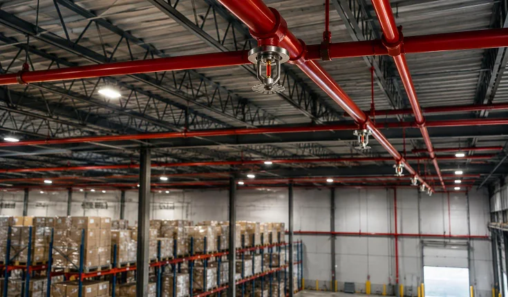 plafond de 720 m³/h / extinction automatique / sprinklers
